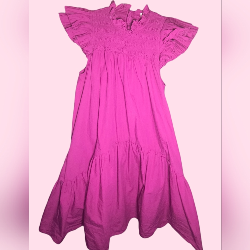 Anthropologie x Love The Label Womens Smocked Poppy Dress Size S MSRP $225 - Picture 3 of 5